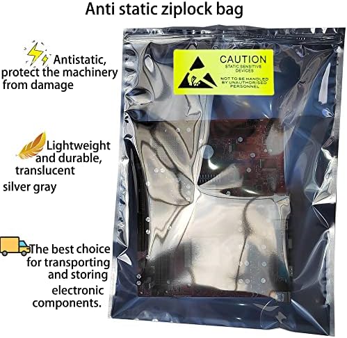 20pcs 11,8x15.7in/ 30x40cm grandes sacos anti -estáticos com adesivos antistáticos de 20pcs, sacola antistática premium