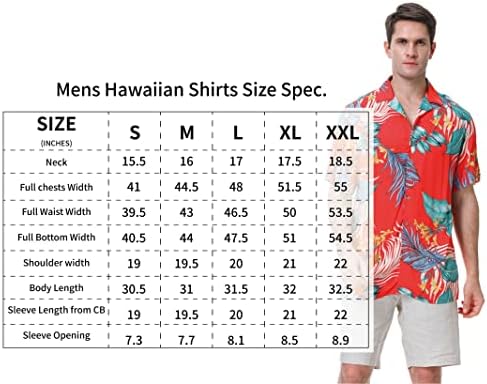 Camisas havaianas do DamiPow para homens de manga curta Aloha praia camisa floral de verão casual camisetas