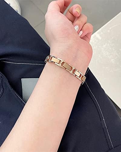 Ginkgonut diamante brilhante na borboleta, pulseira ajustável fácil de 20 mm, cinta de metal de jóias de bling para samsung Galaxy Watch 4 Band 40mm 44mm/relógio 4 clássico 42mm/ativo 2 40mm 44mm/relógio 3 41mm para mulheres