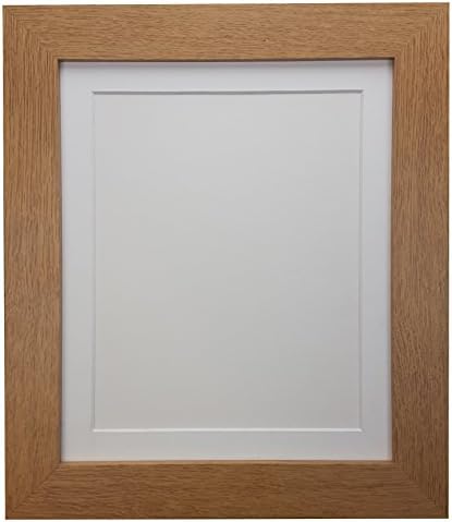 Quadros por quadro de carvalho pós -metro com montagem branca 8 x 6 para o tamanho da imagem 6 x 4 polegadas