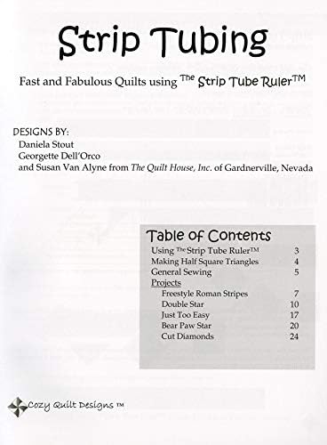 Livro de tubos de tira de designs de colcha aconchegante