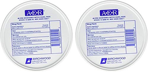 Birchwood Laboratories A-E-R pré-agitados Bruchel Pads, 80 contagem