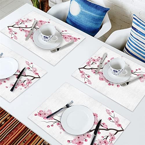 CXDTBH Cherry Blossom Table Tap tapete de cozinha de cozinha Placemat Table Napkin for Wedding Dining Acessórios