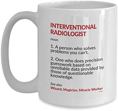 Caneca de café de radiologista intervencionista - Definição engraçada Idéias de presente de chá de chá para radiologia