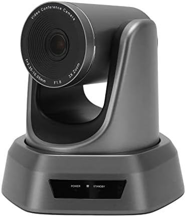 Câmera 3x PTZ, USB2.0 3x Zoom óptico Full HD 1080P Câmera de conferência PTZ Video webcam com lente rotativa, para a Igreja da Educação