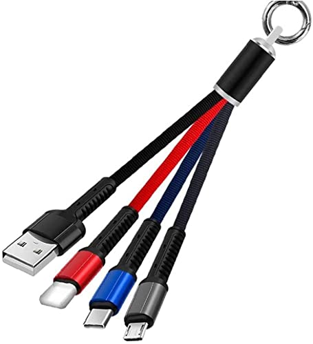 Cabo de carregamento rápido múltiplo 3 em 1 conector de cabo de carregador Micro USB e tipo C USB C Suporte Nylon Braid
