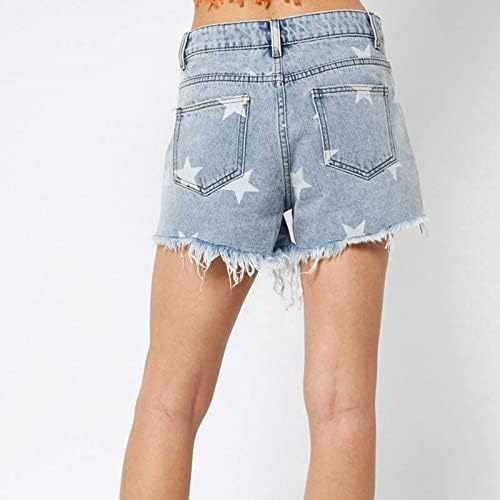 Shorts jeans Mulheres Sexy Casual Casual Cantura Alta Colo