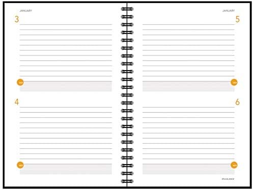 Plano de Glance.Write.Remember. Notebook de planejamento de 2 dias por página, 6 x 9, preto