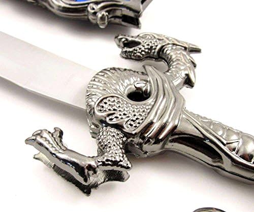 VIP Home Essentials 10 Novelty Fantasy Dragon Dagger Blade Knife Sword - Deep Blue
