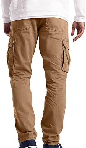 Calça de caça calças de linho homens homens de corrida moda moda casual colorida sólida bolso elástico calças calças