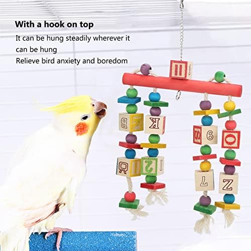 Lisnd Bird Block Block Toy, Parrots Swing Toy Hand Made Tardom Relester para periquitos para Cockatiels