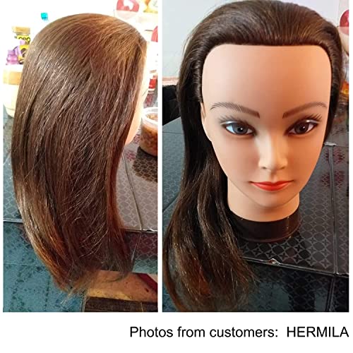 Headstar Mannequin Head 24-26 Human Hairdresser Treinando Cabeça Manikin Head Styling Treinamento Cabeça Cosmetologia