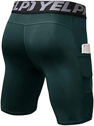 Shorts de compressão Men Pack 3, pacote de roupas íntimas de roupas de compressão seco de compactação de compressão Executa