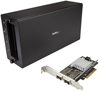 Startech.com Thunderbolt 3 para fibra - 2 x portas abertas SFP+ - Com a porta do monitor DisplayPort - gabinete / chassi do PCIE