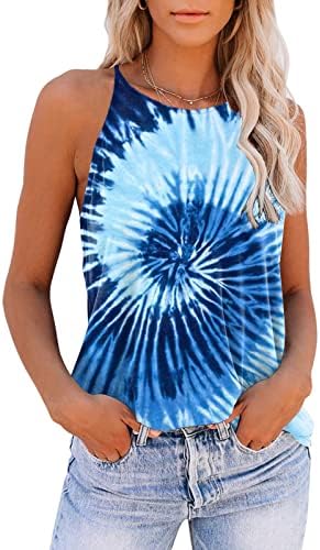 Saukole feminino Halter tops Racerback tanks sem mangas tampas fofas de ioga estampada camisetas de verão correndo