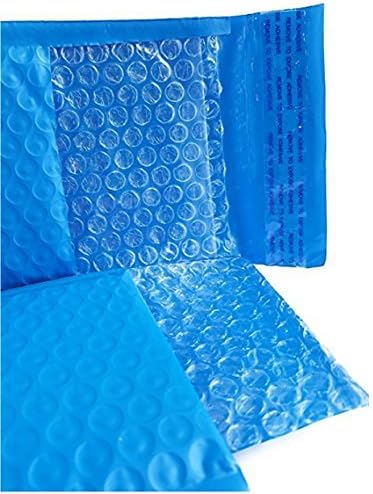 Besteck 000 Mailers Blue Poly Bubble 4x8 envelopes acolchoados 25pcs