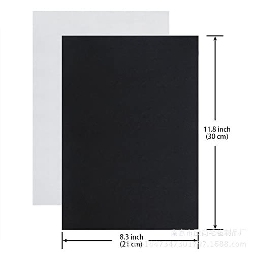 RZJZGZ FELHO DE FELTO DE FELIZAÇÃO Black Felt 8.3x11.8in 1mm adesivo de tecido pegajoso lençóis de feltro para arte e