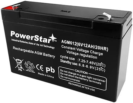 PowerStar EUA 6V 12AH F2 Substituição Bateria de Litebox Litebox