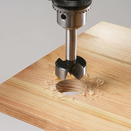 Utoolmart forstner broca bits, ferramenta de cortador de madeira cimentada de 19 mm, cortador de orifício de dobradiça de madeira de 90 mm de comprimento, com alça reta de 8 mm, 1 pcs