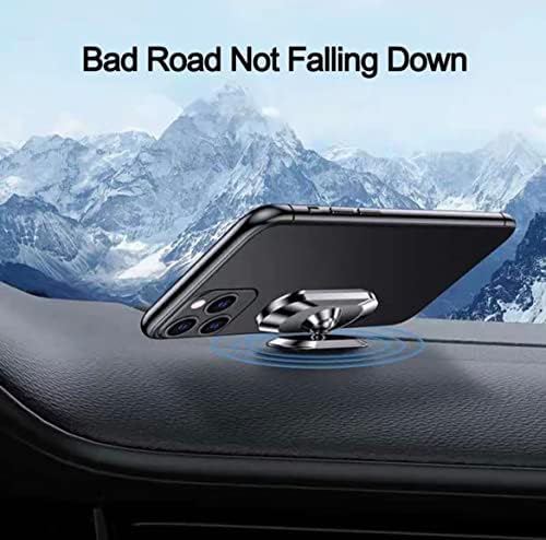 [2-PACK] MAGNET CAR Phone Mount 8 ímãs fortes, 360 graus de montagem de carro, comparável a todos os telefones