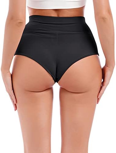 Women High Chaist Workout Yoga Shorts Lucro Butting Tummy Control Rave Dança Bottoms Botty Shorts Mini Pants quentes