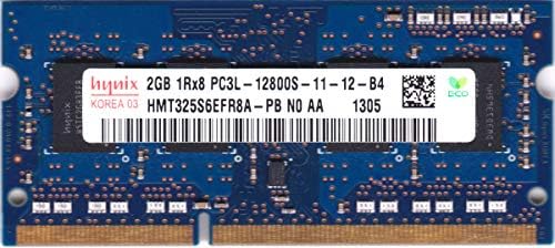 HYNIX HMT325S6EFR8A-PB 2GB Notebook SODIMM DDR3 PC12800 UNTUF 1.35V 1RX8 204P 256MX64 256MX8 C
