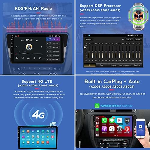 ADMLZQQ Android 11 9 polegadas Bluetooth estéreo CarPlay Apple para Mazda 5 3 CW 2010-2015 Unidade de cabeça 2 DIN CAR FM APORTA