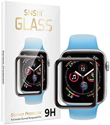Protetor de tela SSIR 44mm para Apple Watch Series 6/SE Série 5/4 [2 pacote] [vidro temperado] Folha protetora de cobertura completa 9H 2.5D