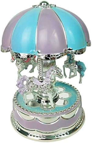 Toy Sfysp Carousel Box Toy ， Brinquedos de Caixa de Música Eletrônica de Carrossel Grilhão Casa Casa Casa