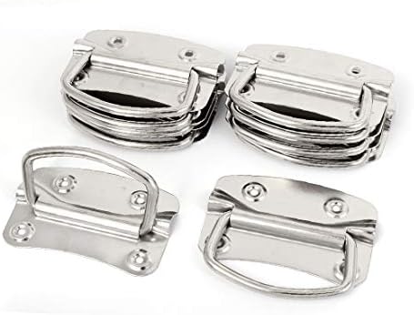 New Lon0167 Metal Toolbox em destaque caixas de caixas de eficácia confiável Handeld tan Silver 4 Comprimento 10pcs