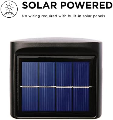 Luzes de etapas solares de segurança da zona doméstica - Luzes de etapas solares de led de cor quentes e cortes externas, sem fiação, sem fiação, 6 -pacote