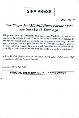 Foto vintage de Brad McMath, ex -namorado de Joni Mitchell e pai de sua filha sequestrada