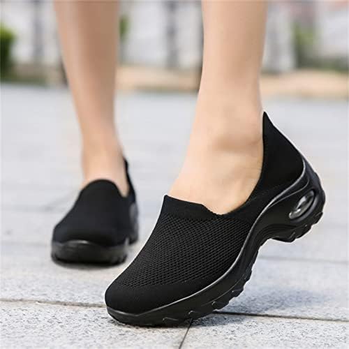 Senhoras Moda de cor sólida malha respirável grossa sola solta tênis casual sneakers femininos tênis de rolos