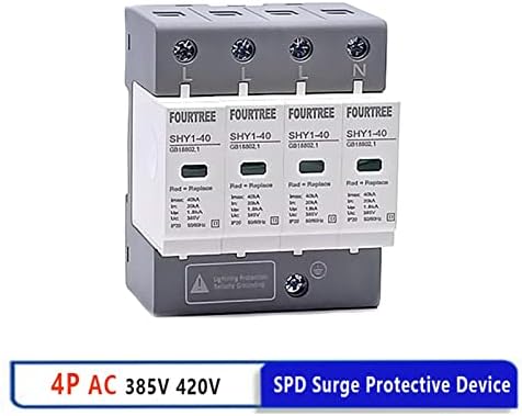 Dispositivo de proteção contra surto de kdegk AC 3p+n 20 ~ 40ka 30ka ~ 60ka 385v 420v House Lightning Protection Protetor
