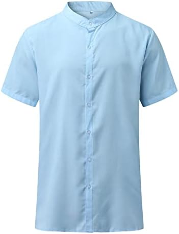 Xxbr algodão linho camisas para homens mangas curtas verão havaiano cor de cor sólida de cor para baixo camiseta de praia relaxada