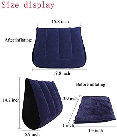KIPETTO Travesseiro de Triângulo Inflável PVC Filme Pillow Pillow Magic Cushion Suporte a travesseiro para posicionamento de casal para posição mais profunda