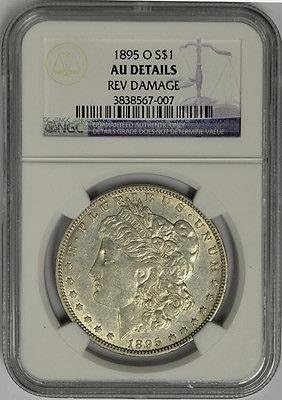 1895 O Morgan Silver Dollar, NGC AU Detalhes. A hortelã de Nova Orleans. Cru! - itens diversos autografados da NFL