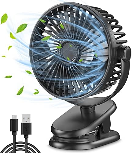 Alyken USB Desk Fan, pequeno ventilador portátil, 3 velocidades de ventilador de desktop de vento forte, ventilador pessoal