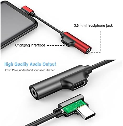 Sdfgh USB tipo C a 3,5 mm Jack TypeC Audio Splitter fone de ouvido do fone de ouvido Aux 3.5 Adaptador Suporte de suporte