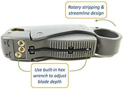 Connectorf Cable Stripper RG-8/11/113, modelo de 2 lâminas