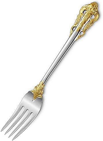 Keawell Gorgeous Salad Forks Sobessert Forks, conjunto de 4, 18/10 aço inoxidável, 7 polegadas, lava -louças segura, espelho