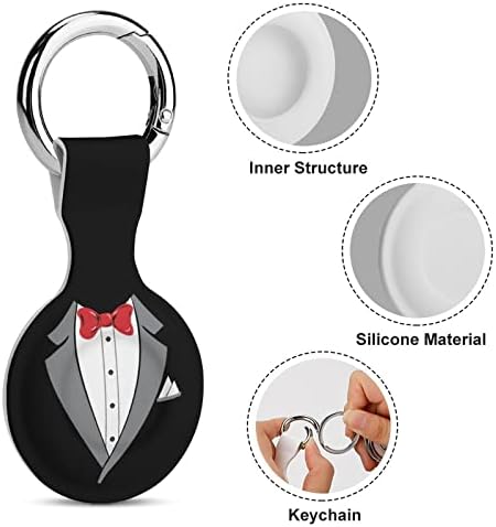 Tuxedo Bodysuits cobre estojo de proteção compatível com o suporte do localizador anti-perdido da Airtag para a carteira