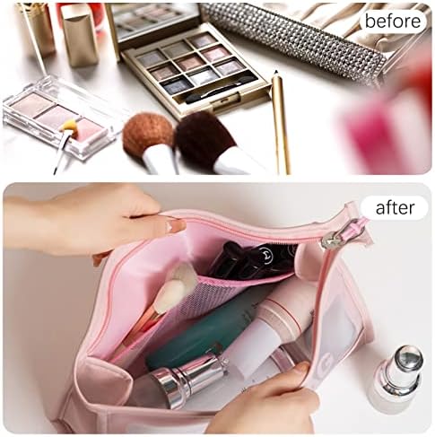 Bolsa de higiene pessoal unaone, portátil Bolsa de Viagem leve de Travel Cosmética Organizador de maquiagem de maquiagem Kit Kit com zíper para mulheres e homens