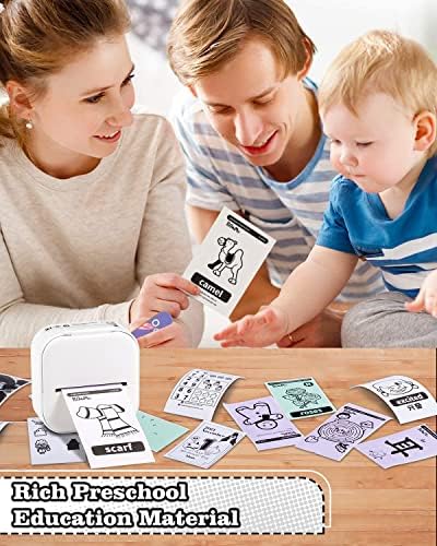 Mini Mini Portable Sticable Printer T02 Pocket Presster com 3 rolos de papel, impressora de imagem de foto bluetooth para crianças