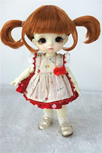 Doll peruca OB11 JD254 5-6 polegadas 13-15 cm de altura rabo de cavalo sintético mohair bjd hair lati amarelo boneca