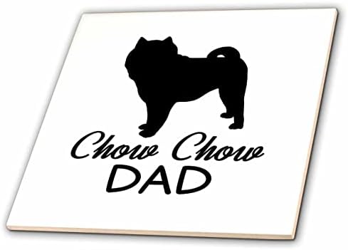 3drose Janna Salak Designs cães - Chow Chow Dog Pai - Tiles