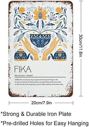 Definição de fika, estampa de arte folclórica de estilo escandin