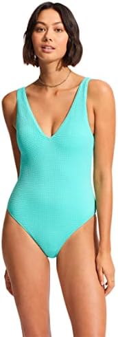 Seafolly Women's Deep V pescoço sobre o ombro de um maiô