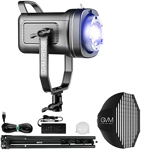 GVM 150W RGB Video Light Kit, 2700k ~ 7500k Bi-Color LED Video Light Photography Studio Iluminação
