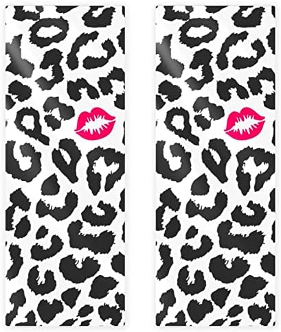 Woshjiuk 2 Microfiber Gym Towels, beijo de leopardo abstrato contemporâneo, toalha de resfriamento Super absorvente para toalhas de suor do pescoço